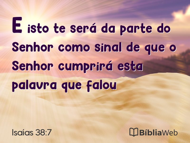 Isaías 38:7 em imagem para compartilhar