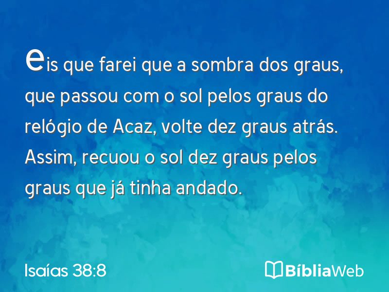 Isaías 38:8 em imagem para compartilhar