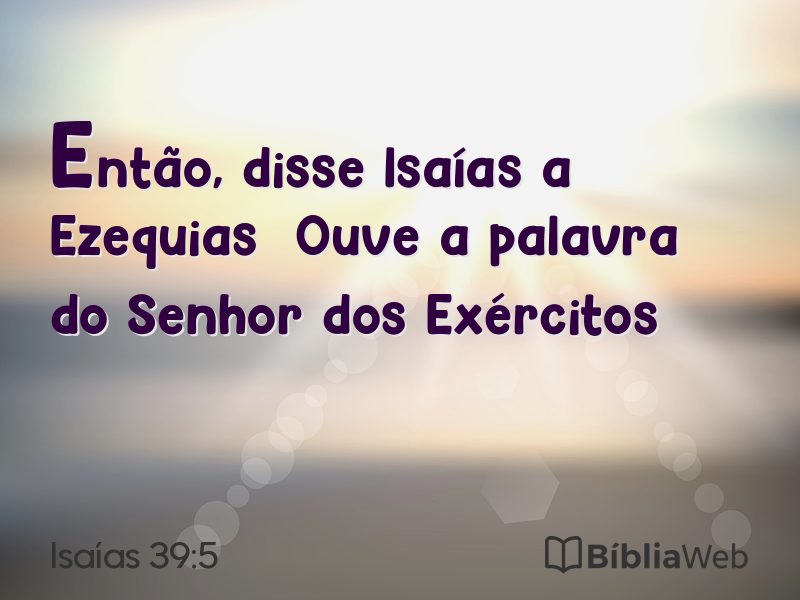 Isaías 39:5 em imagem para compartilhar