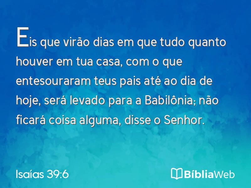 Isaías 39:6 em imagem para compartilhar