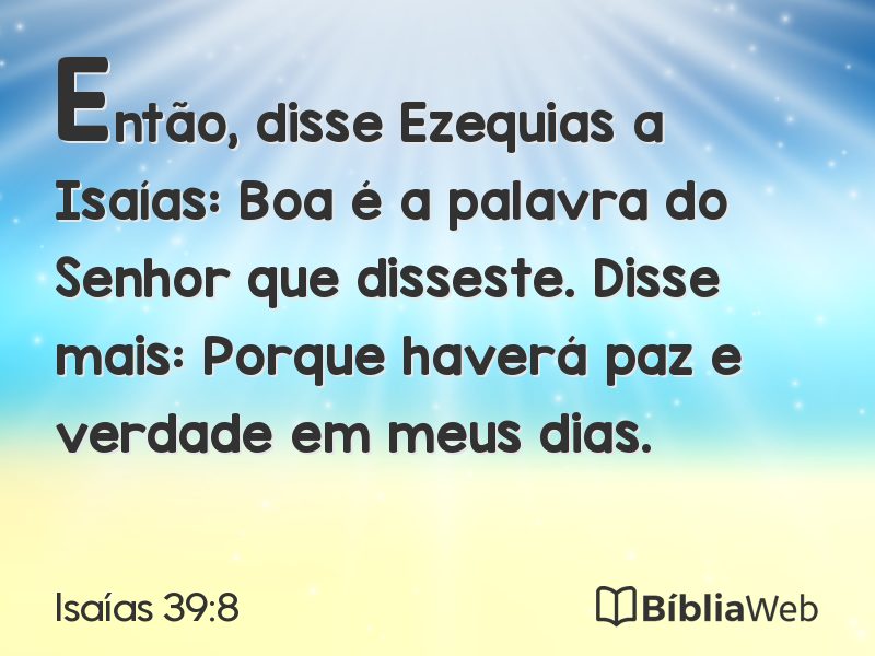 Isaías 39:8 em imagem para compartilhar