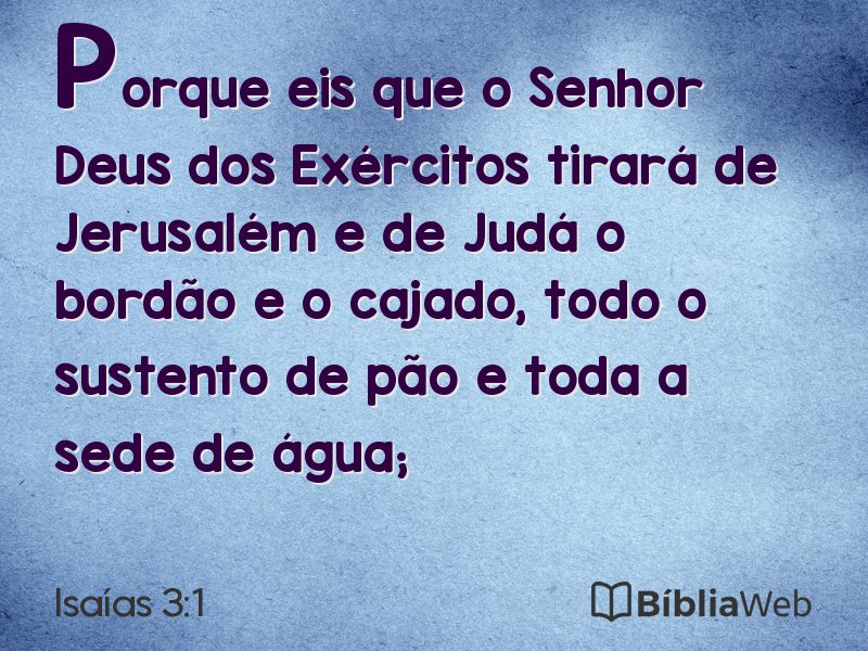 Isaías 3:1 em imagem para compartilhar