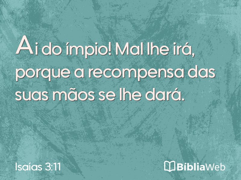 Isaías 3:11 em imagem para compartilhar