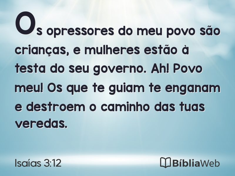 Isaías 3:12 em imagem para compartilhar