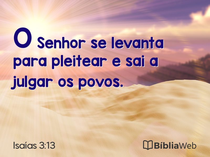 Isaías 3:13 em imagem para compartilhar