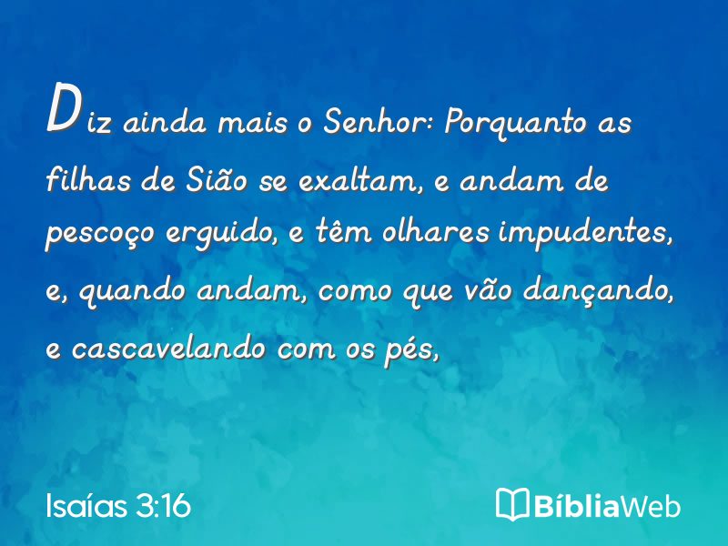 Isaías 3:16 em imagem para compartilhar