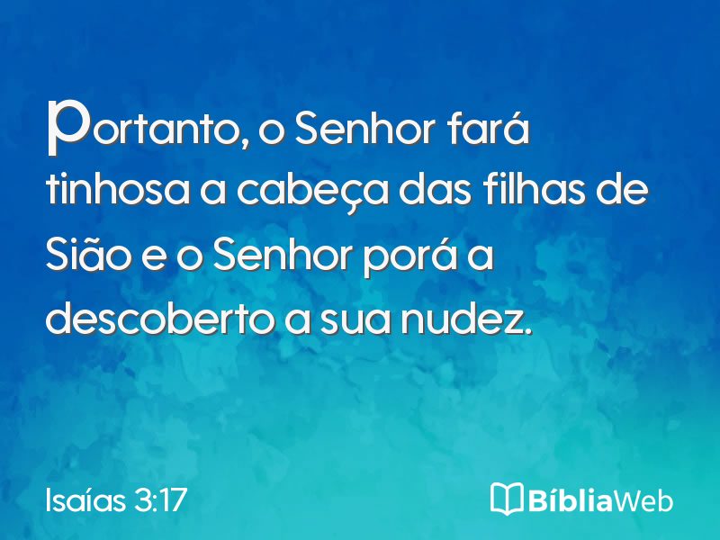 Isaías 3:17 em imagem para compartilhar