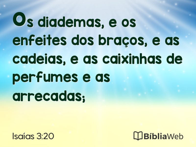 Isaías 3:20 em imagem para compartilhar