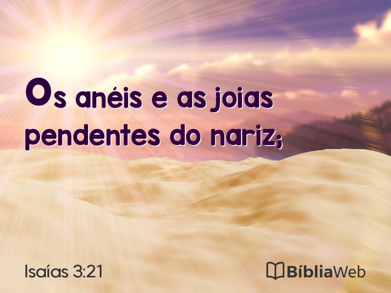 Isaías 3:21 em imagem para compartilhar