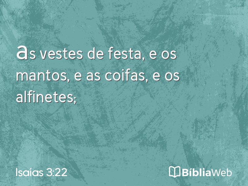 Isaías 3:22 em imagem para compartilhar