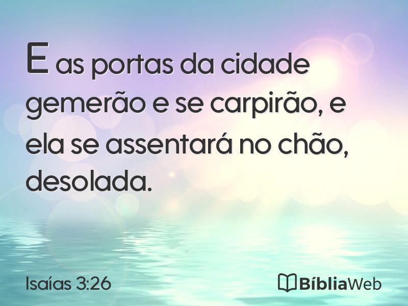 Isaías 3:26 em imagem para compartilhar