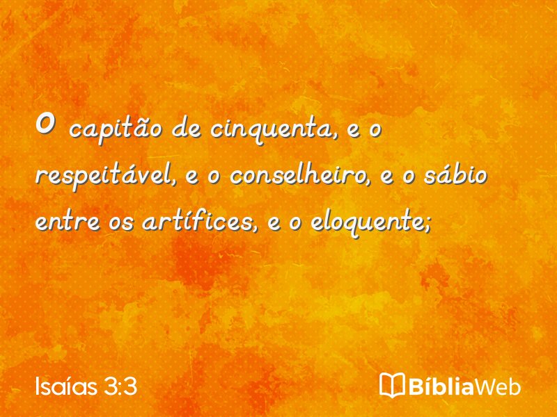 Isaías 3:3 em imagem para compartilhar
