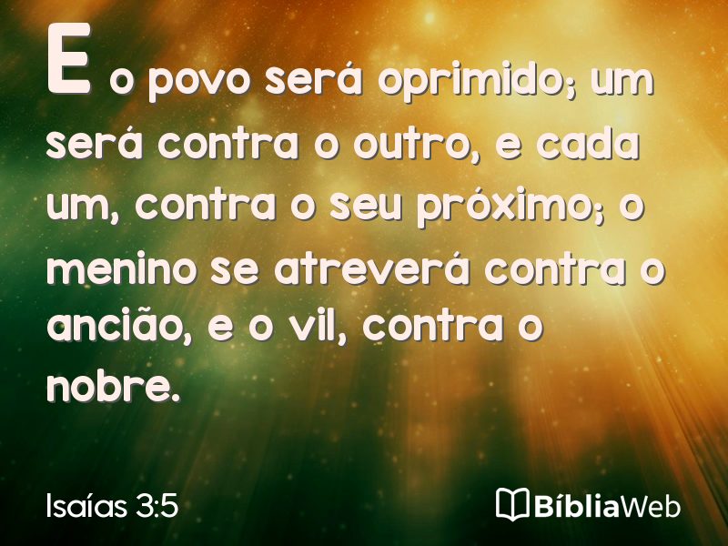 Isaías 3:5 em imagem para compartilhar