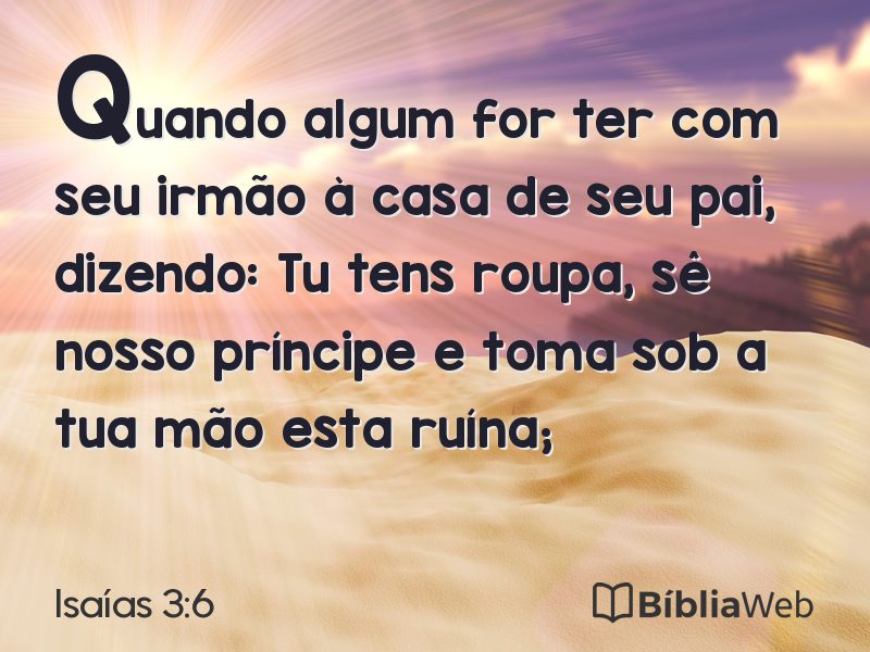 Isaías 3:6 em imagem para compartilhar