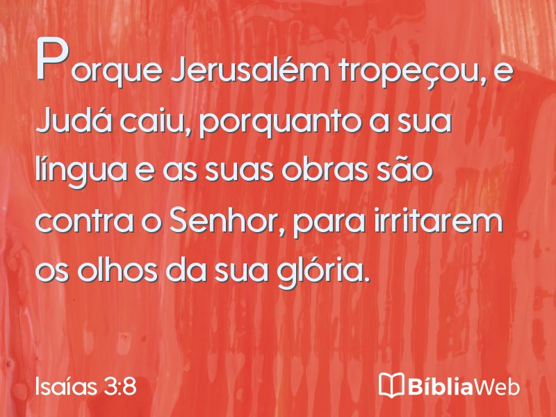 Isaías 3:8 em imagem para compartilhar