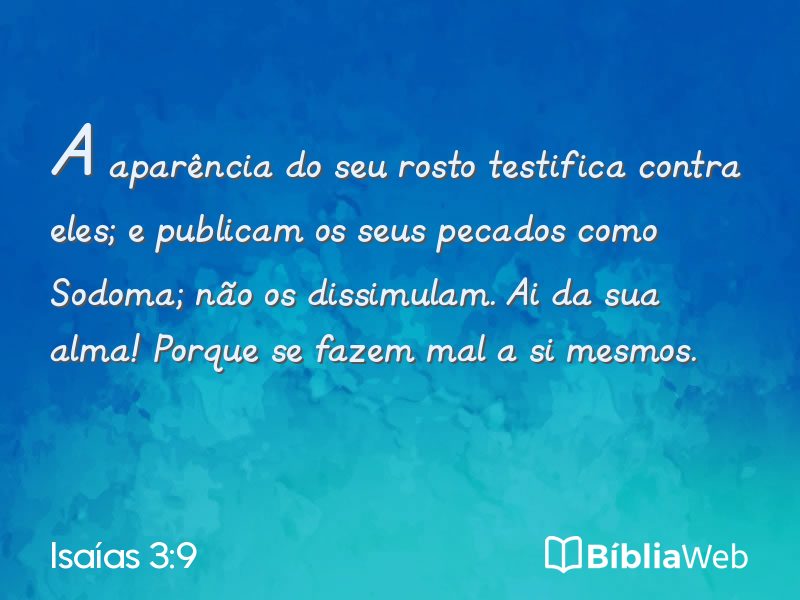 Isaías 3:9 em imagem para compartilhar