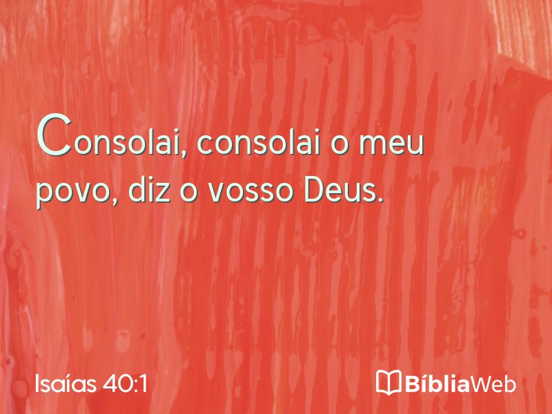 Isaías 40:1 em imagem para compartilhar
