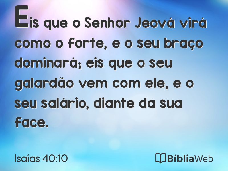 Isaías 40:10 em imagem para compartilhar