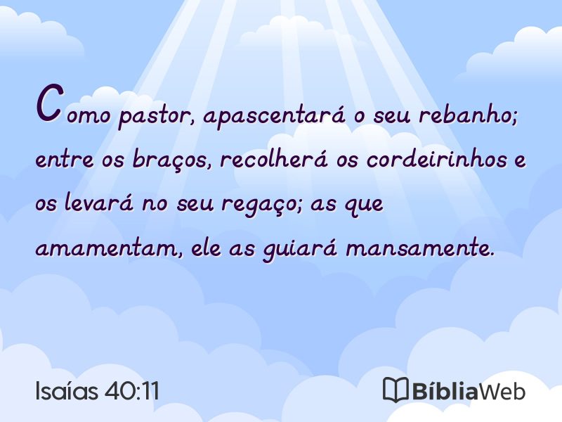 Isaías 40:11 em imagem para compartilhar