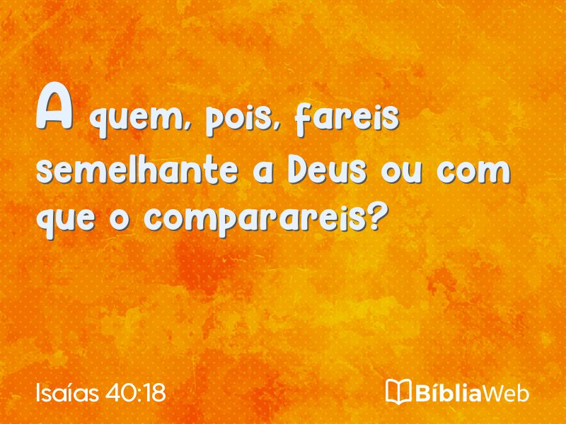 Isaías 40:18 em imagem para compartilhar