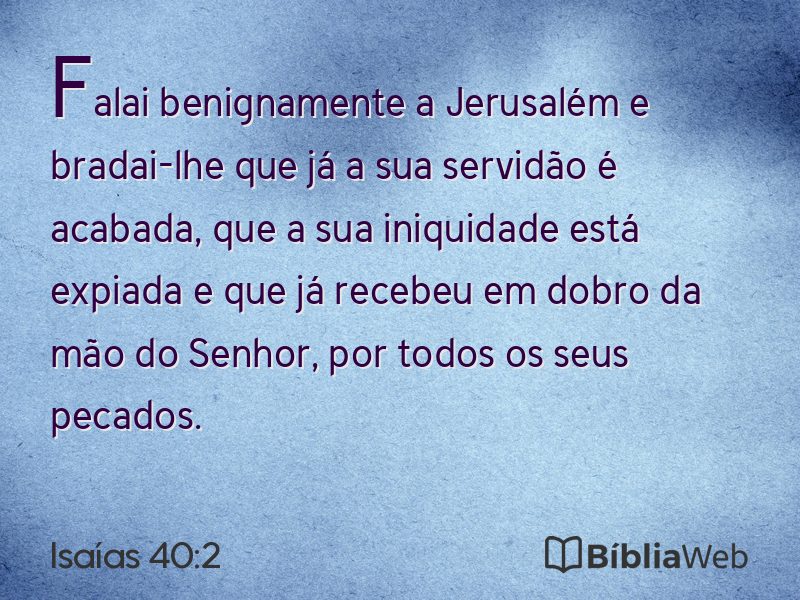 Isaías 40:2 em imagem para compartilhar
