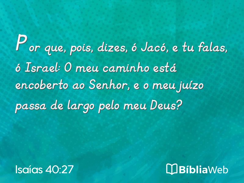 Isaías 40:27 em imagem para compartilhar