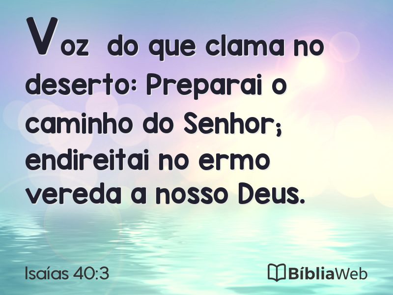 Isaías 40:3 em imagem para compartilhar