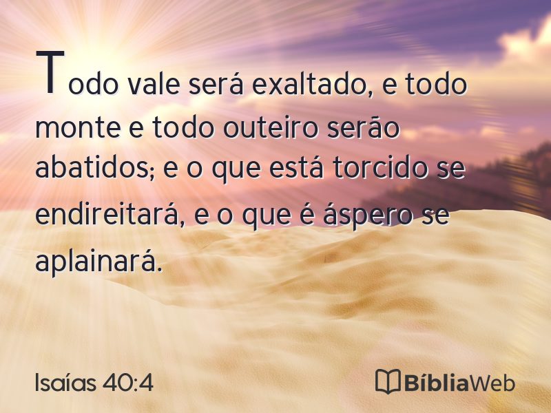Isaías 40:4 em imagem para compartilhar