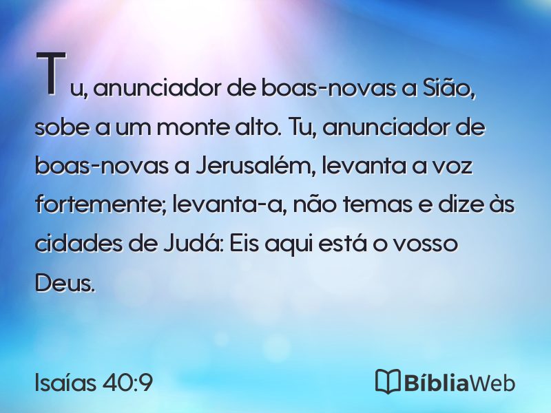 Isaías 40:9 em imagem para compartilhar
