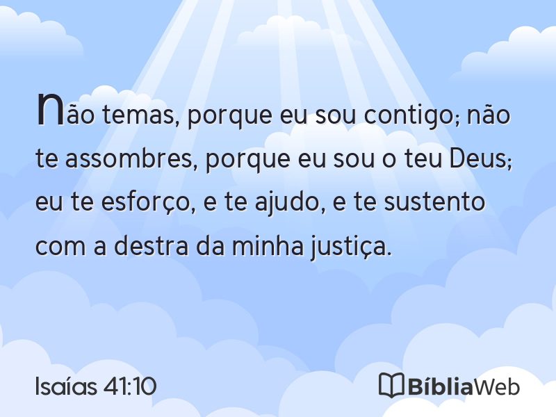 Isaías 41:10 em imagem para compartilhar