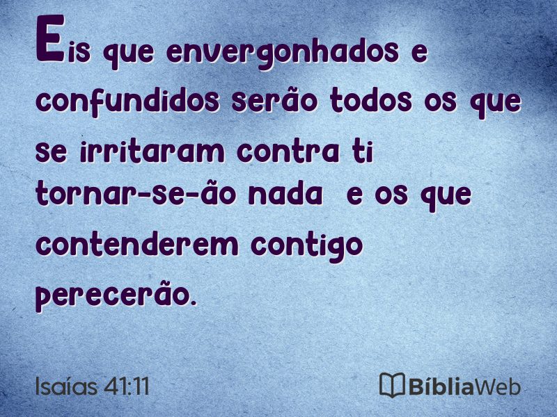 Isaías 41:11 em imagem para compartilhar
