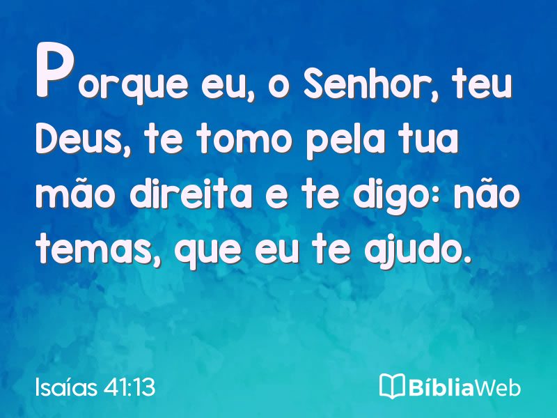 Isaías 41:13 em imagem para compartilhar