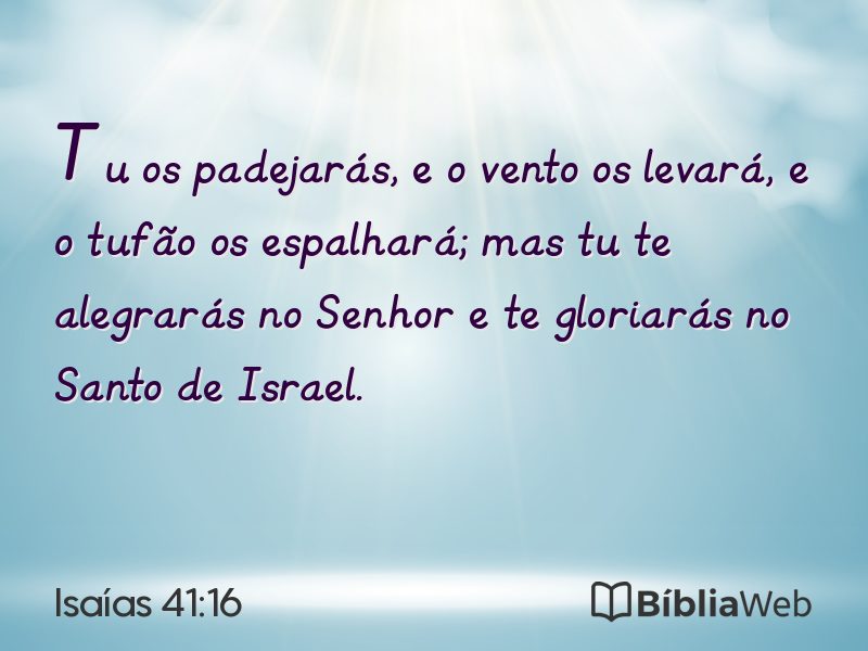 Isaías 41:16 em imagem para compartilhar