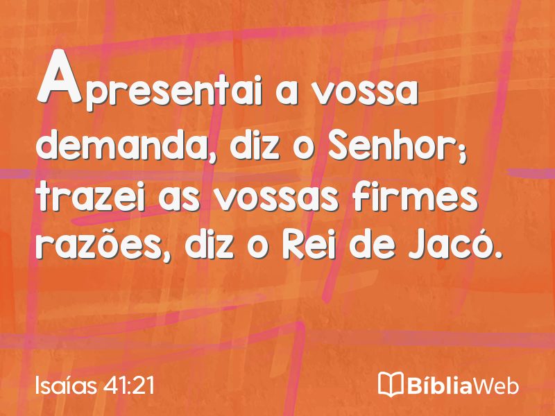 Isaías 41:21 em imagem para compartilhar