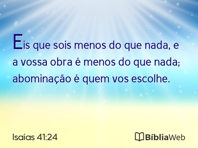 Isaías 41:24 em imagem para compartilhar