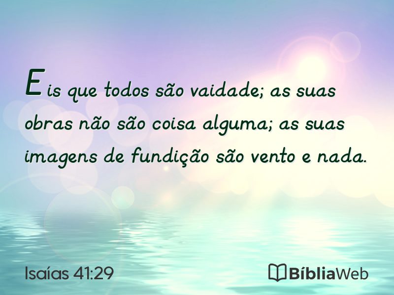 Isaías 41:29 em imagem para compartilhar