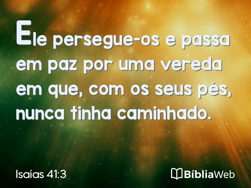 Isaías 41:3 em imagem para compartilhar