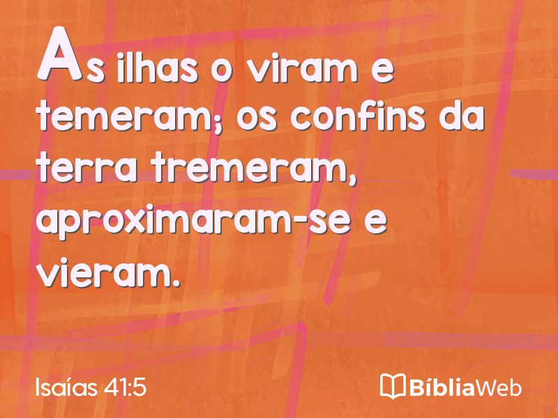 Isaías 41:5 em imagem para compartilhar
