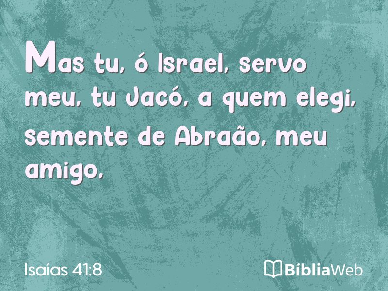 Isaías 41:8 em imagem para compartilhar