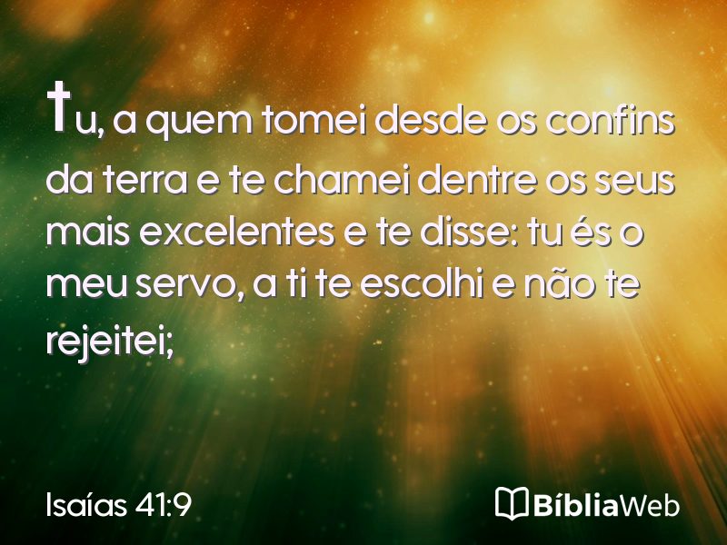 Isaías 41:9 em imagem para compartilhar