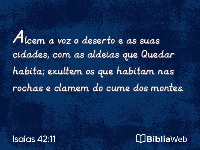 Isaías 42:11 em imagem para compartilhar