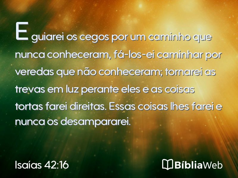 Isaías 42:16 em imagem para compartilhar