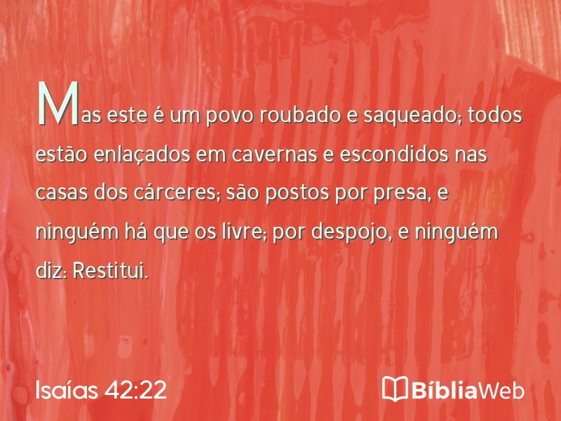 Isaías 42:22 em imagem para compartilhar