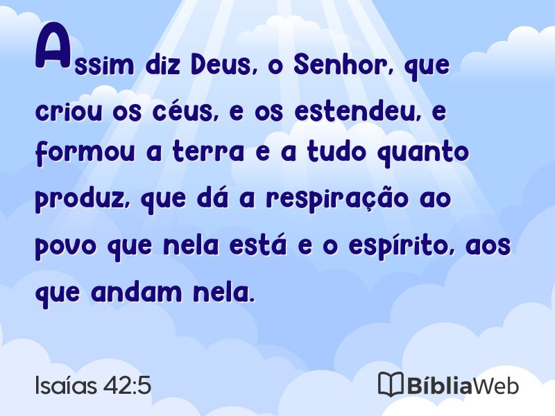 Isaías 42:5 em imagem para compartilhar