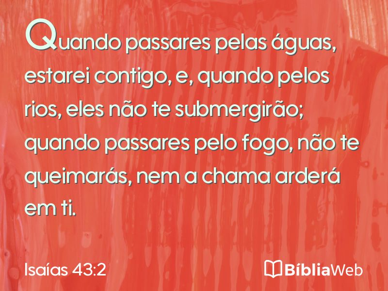 Isaías 43:2 em imagem para compartilhar
