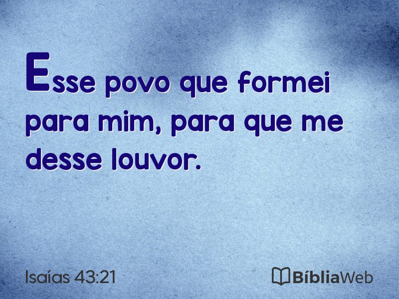 Isaías 43:21 em imagem para compartilhar