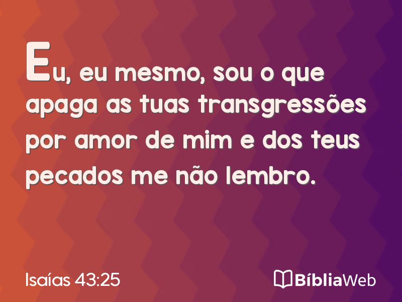 Isaías 43:25 em imagem para compartilhar
