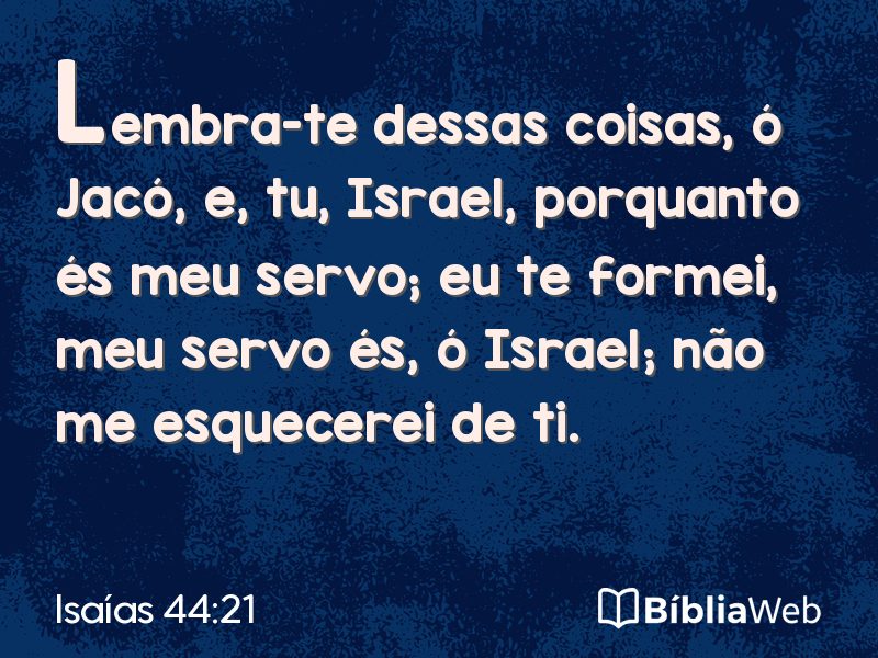 Isaías 44:21 em imagem para compartilhar