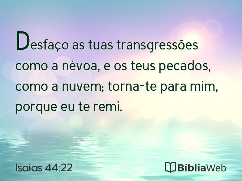 Isaías 44:22 em imagem para compartilhar