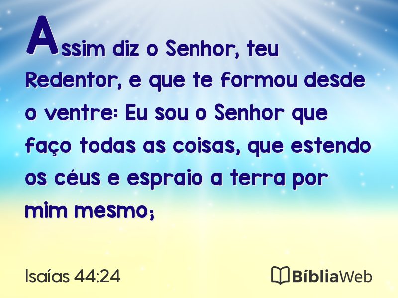 Isaías 44:24 em imagem para compartilhar